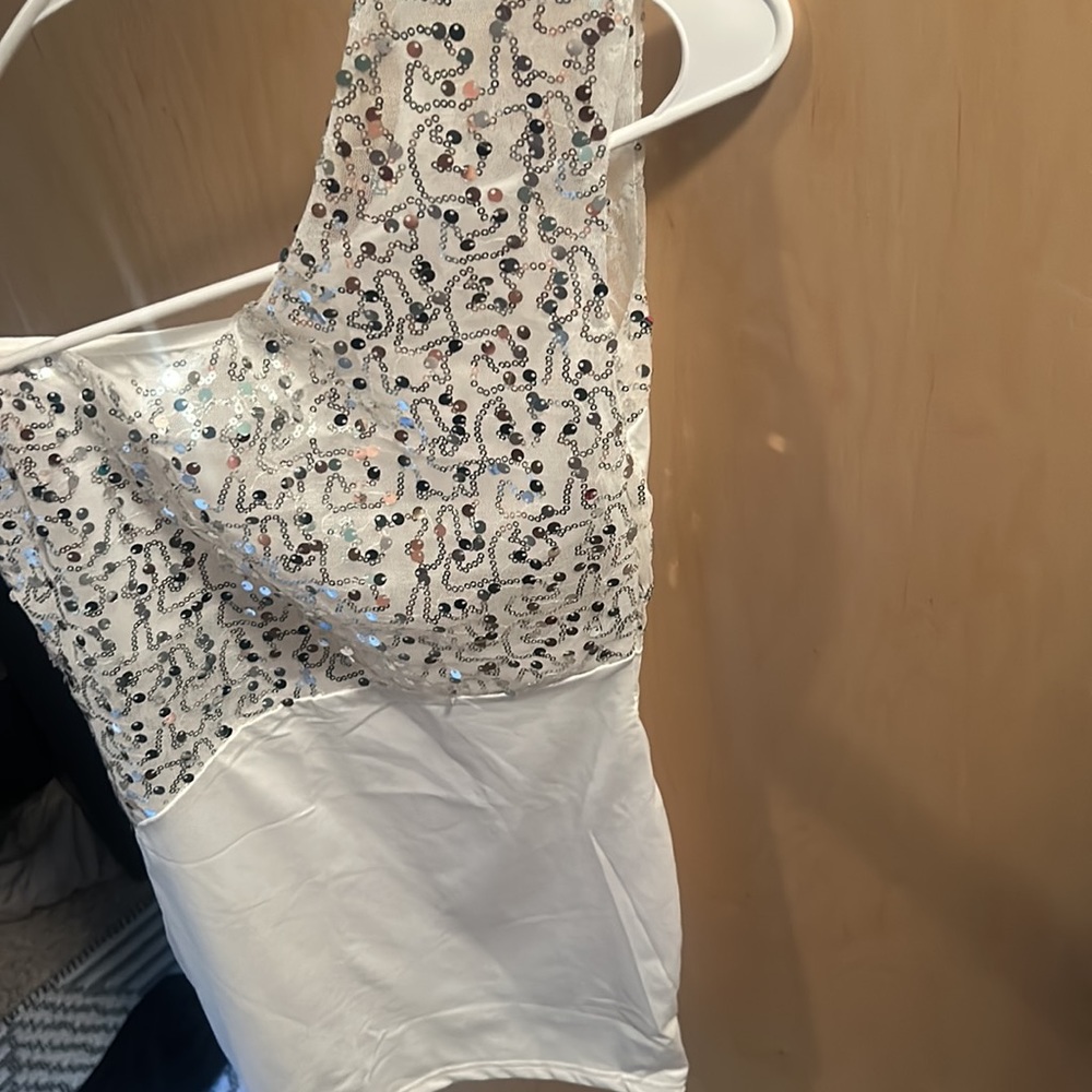 White sequin party dress